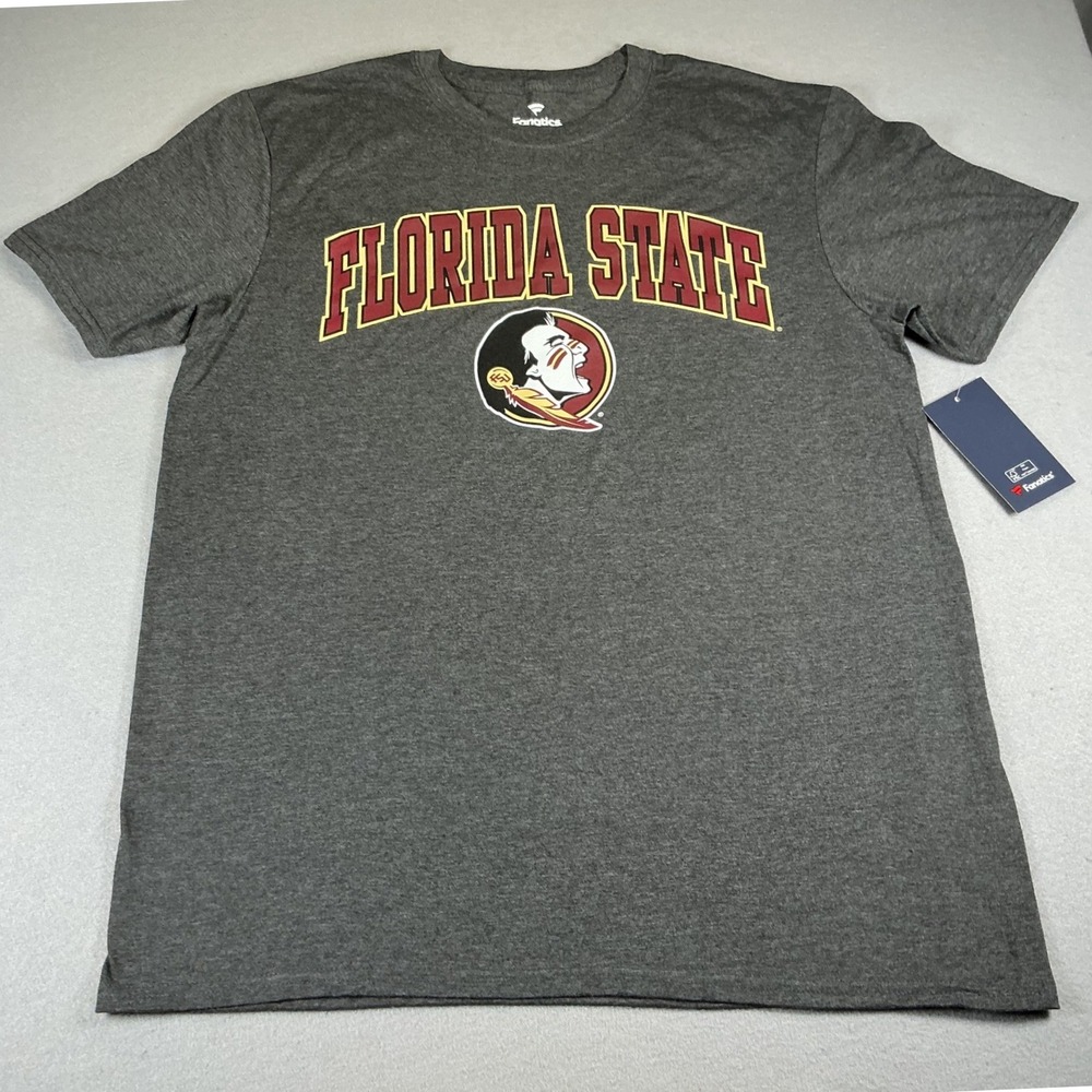 Fanatics Florida State Seminoles Gray Graphic T Shirt Mens Large‎ NWT